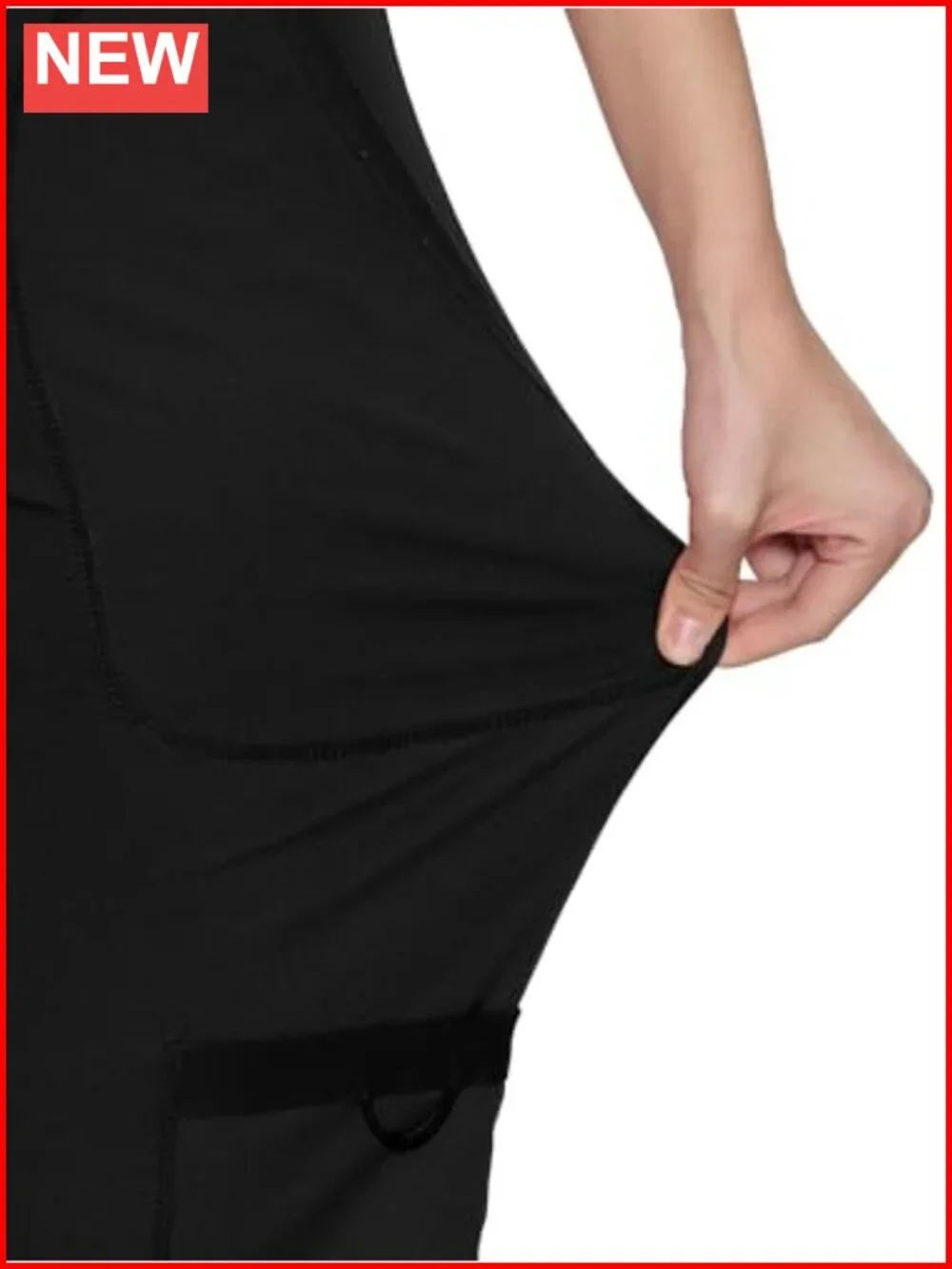 Mid Rise Straight Leg Cargo Pants with Drawstring, 5 Pockets